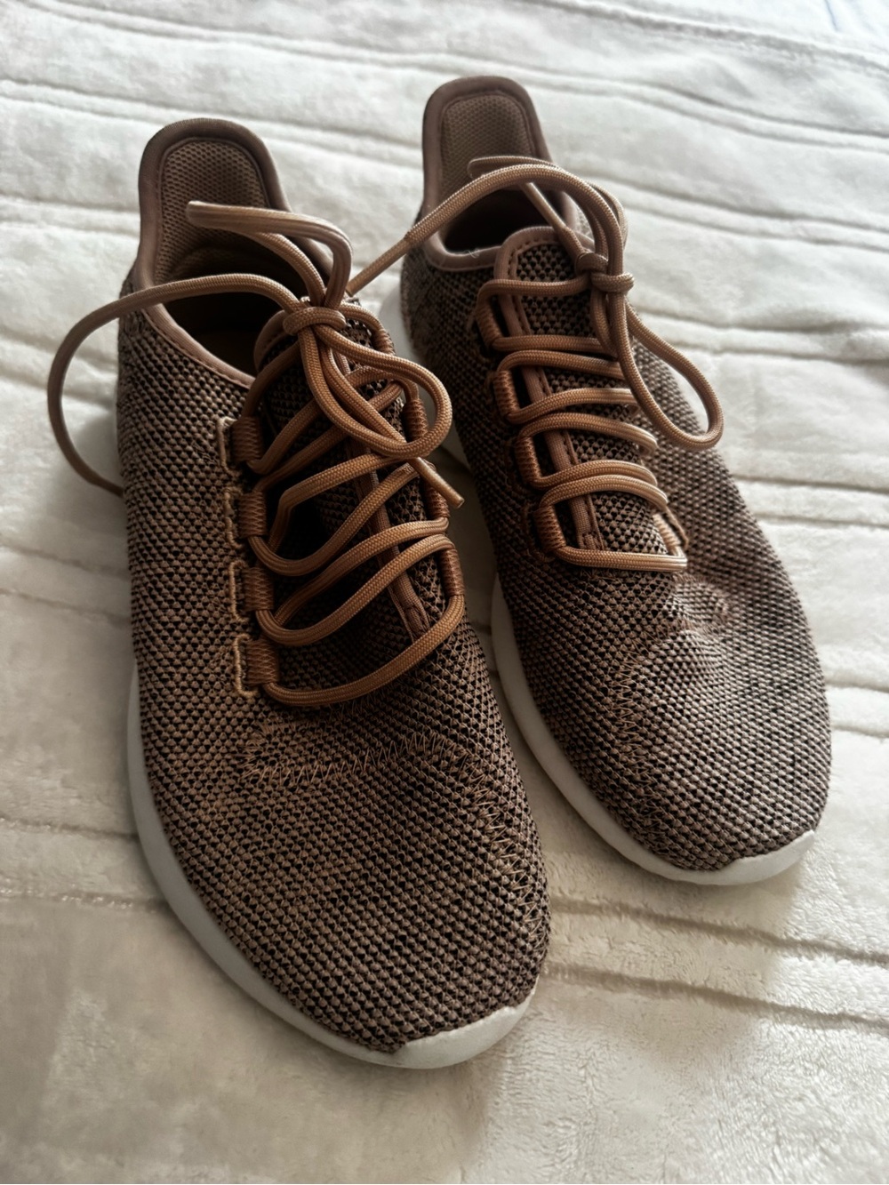adidas Beige Knit Sneaker Interior Detail